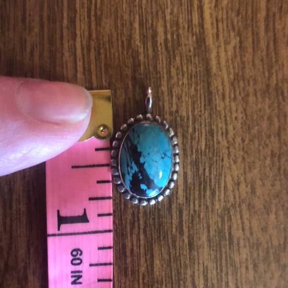 Sterling Silver Real Turquoise Pendant - Picture 12 of 12